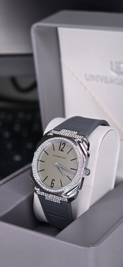 Diamond-Bezel Luxury Quartz Watch
