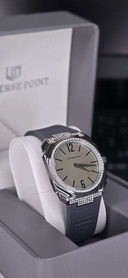 Diamond-Bezel Luxury Quartz Watch