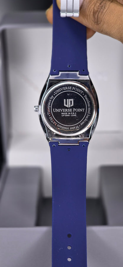 Crystal Octagon Blue Dial Men’s Watch