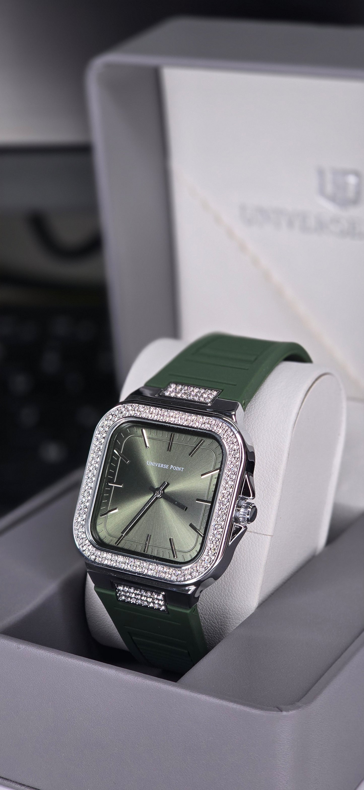 Olive Green & Diamond Edition Watch