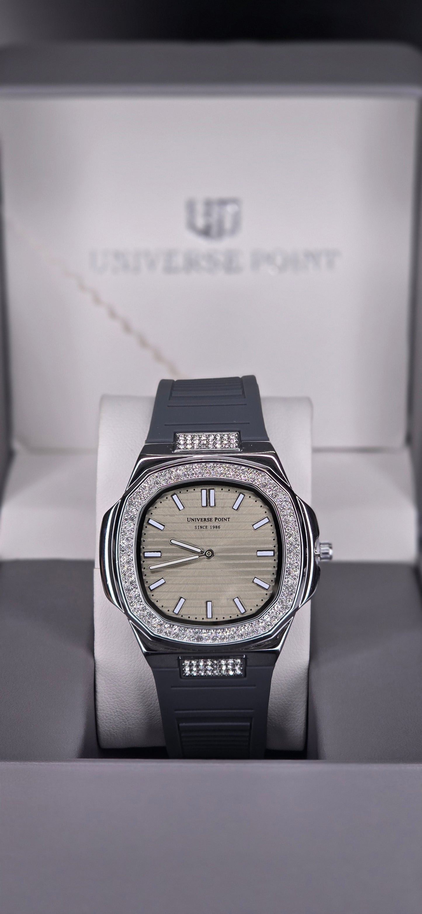 Diamond-Bezel Luxury Sport Watch