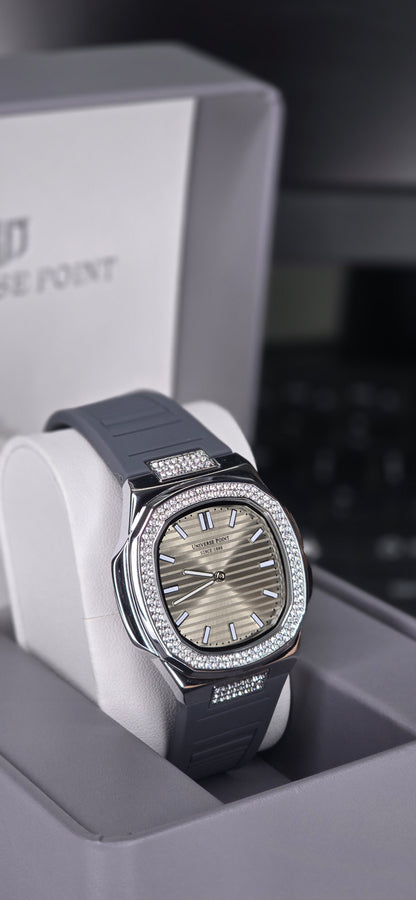 Diamond-Bezel Luxury Sport Watch