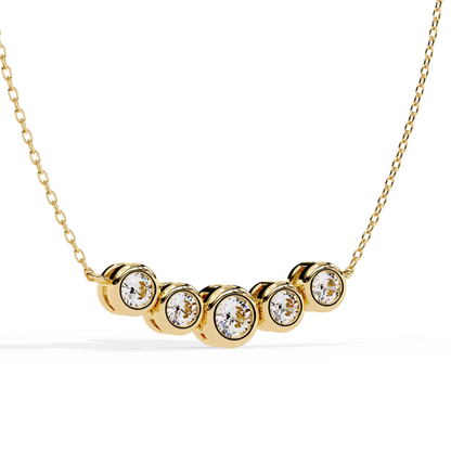 Diamond Bezel Station Necklace