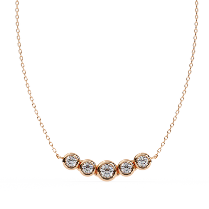 Diamond Bezel Station Necklace