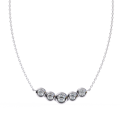 Diamond Bezel Station Necklace
