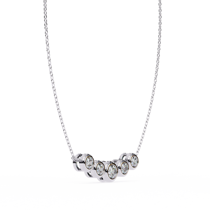 Diamond Bezel Station Necklace