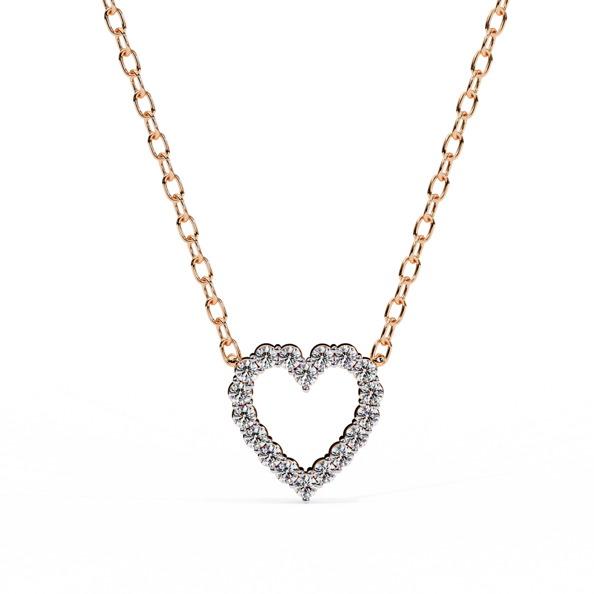 Diamond Heart Pendant Necklace