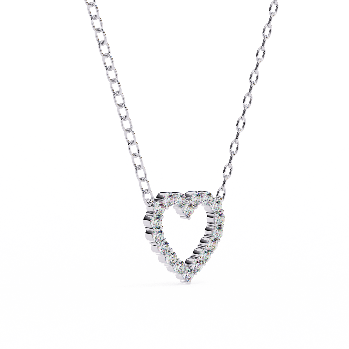 Diamond Heart Pendant Necklace