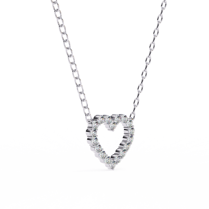 Diamond Heart Pendant Necklace