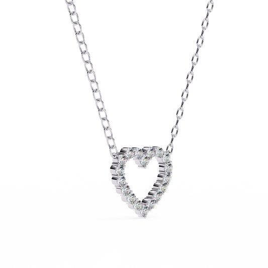 Diamond Heart Pendant Necklace