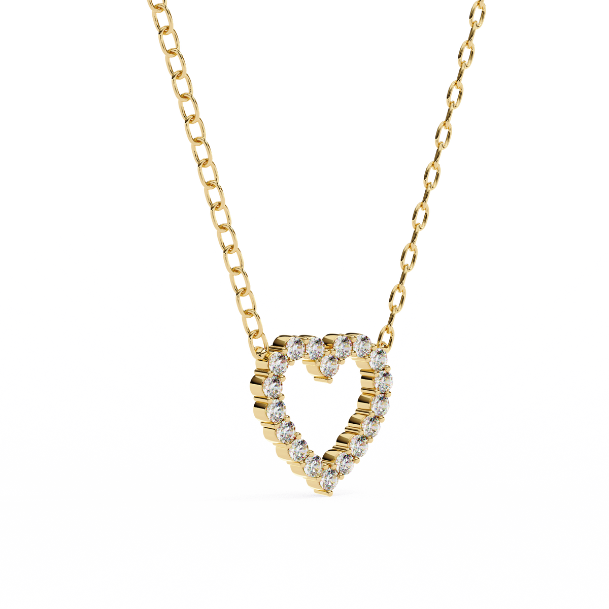 Diamond Heart Pendant Necklace