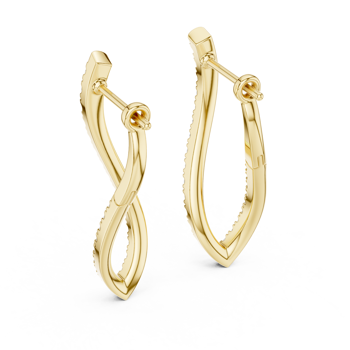 Diamond Accent Twisted Loop Hoops in Sterling Silver