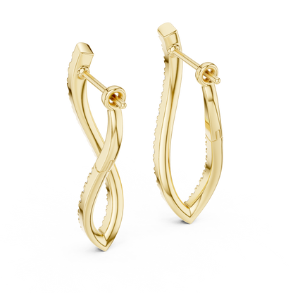 Diamond Accent Twisted Loop Hoops in Sterling Silver