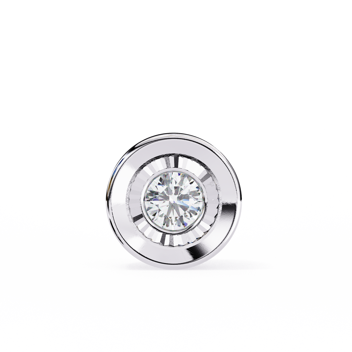 Round Halo Solitaire Diamond Pendant