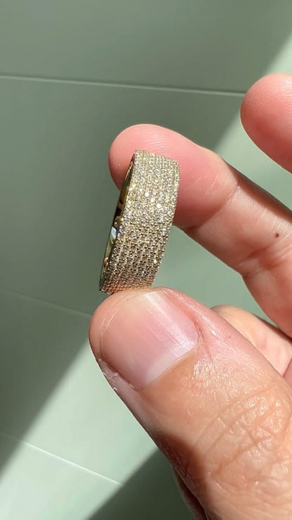 stunning pave diamond band