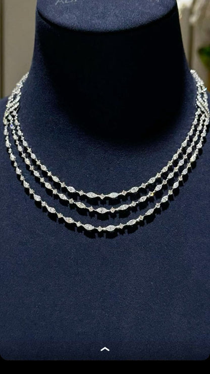 Multi-strand draped necklace