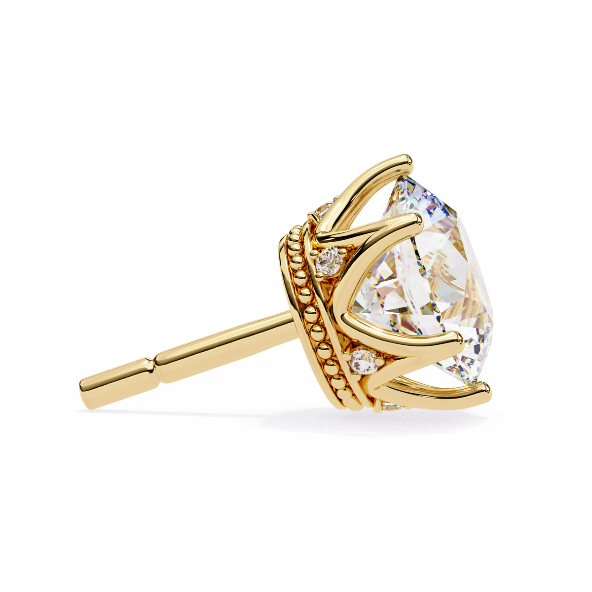Weight Round Brilliant Diamond Solitaire Stud Earrings