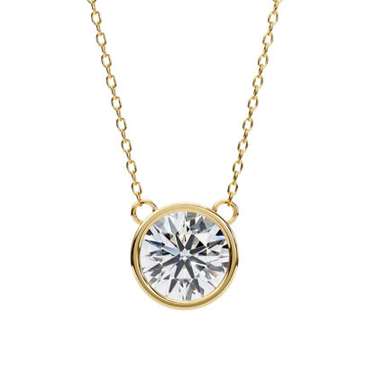 Round Diamond Bezel Pendant