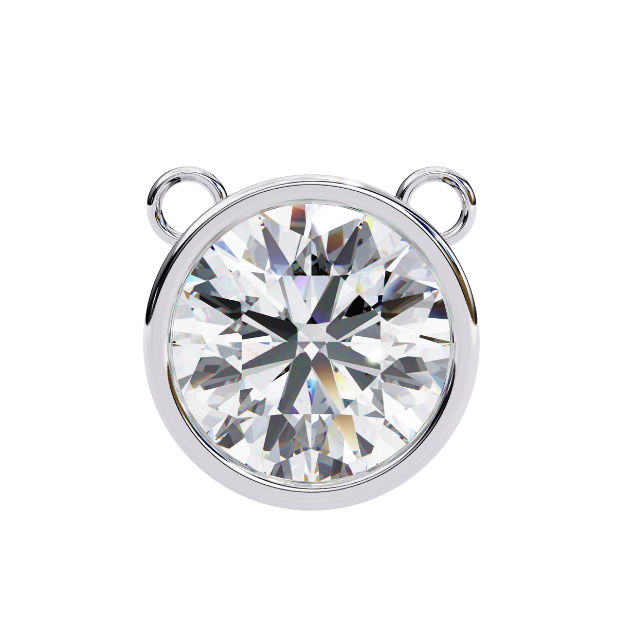 Round Diamond Bezel Pendant