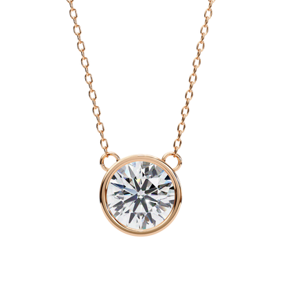 Round Diamond Bezel Pendant
