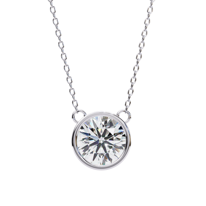 Round Diamond Bezel Pendant