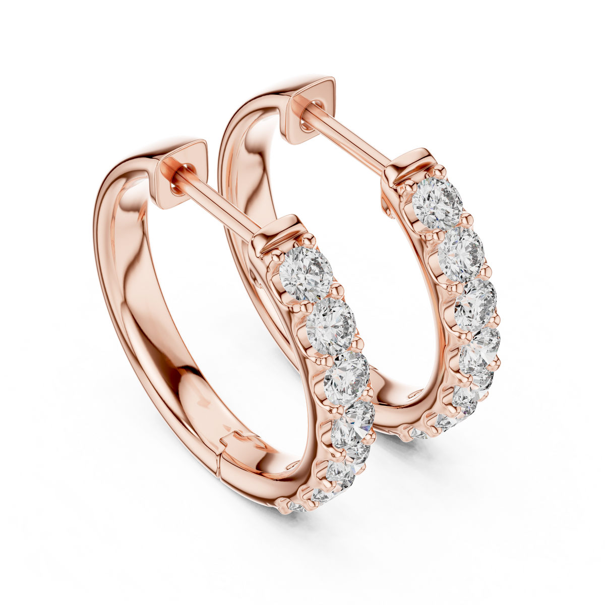 Brilliant Diamond Huggie Hoop Earrings