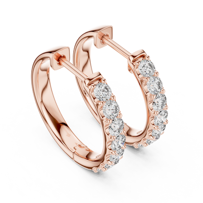 Brilliant Diamond Huggie Hoop Earrings