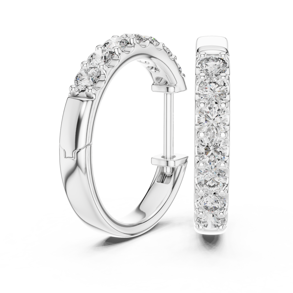 Brilliant Diamond Huggie Hoop Earrings