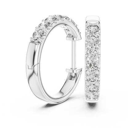 Brilliant Diamond Huggie Hoop Earrings