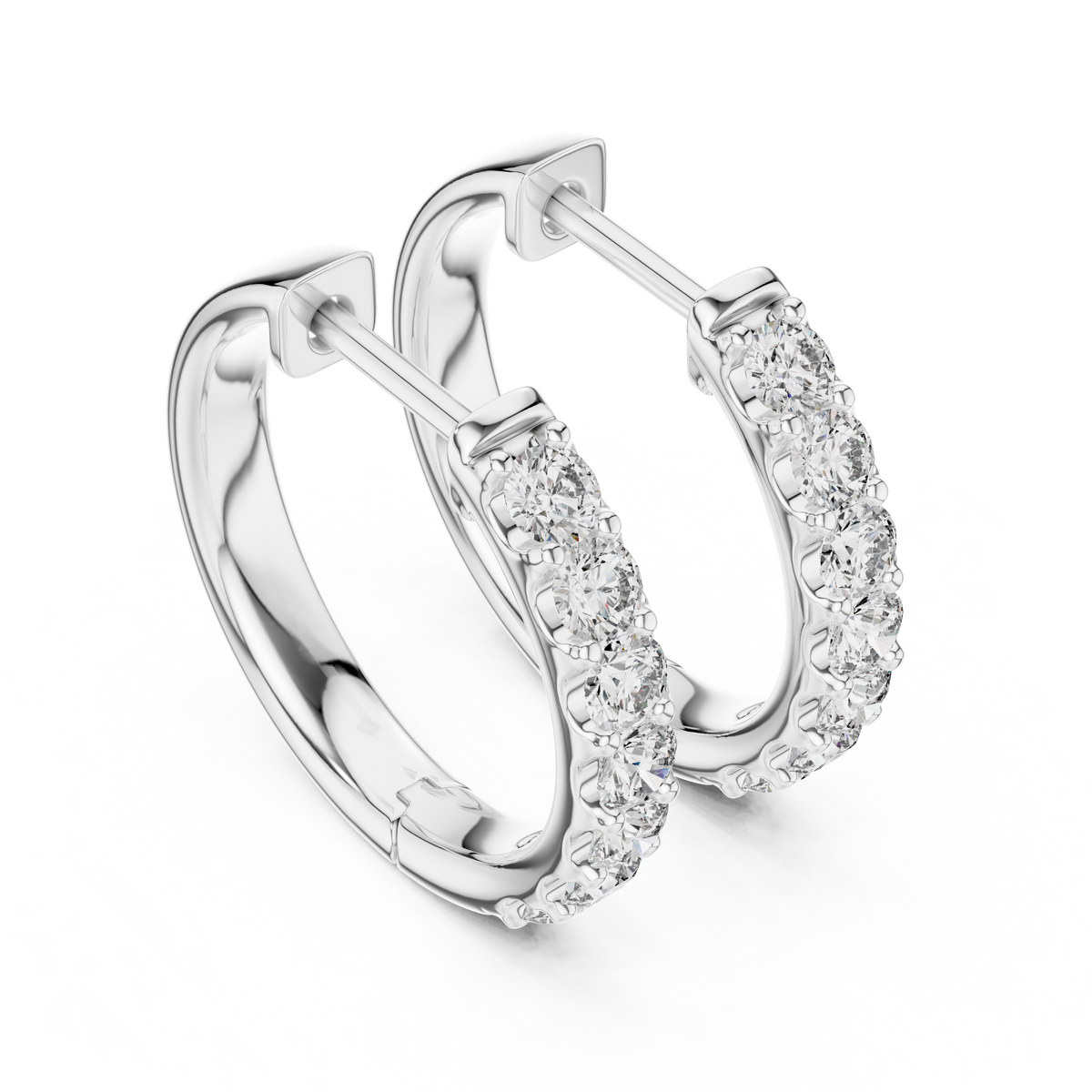 Brilliant Diamond Huggie Hoop Earrings