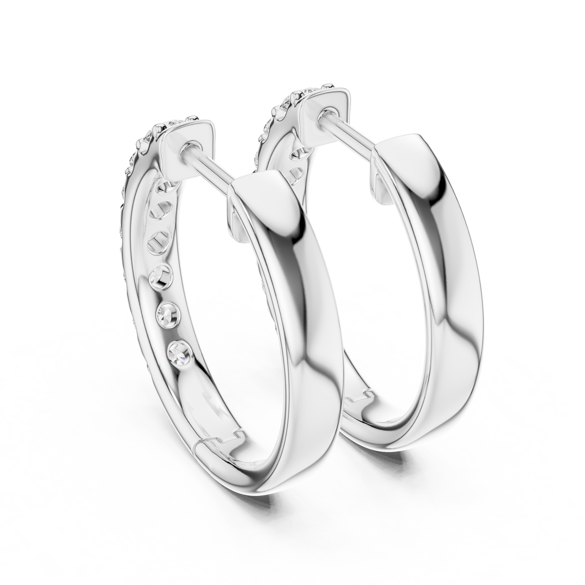 Brilliant Diamond Huggie Hoop Earrings