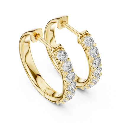 Brilliant Diamond Huggie Hoop Earrings