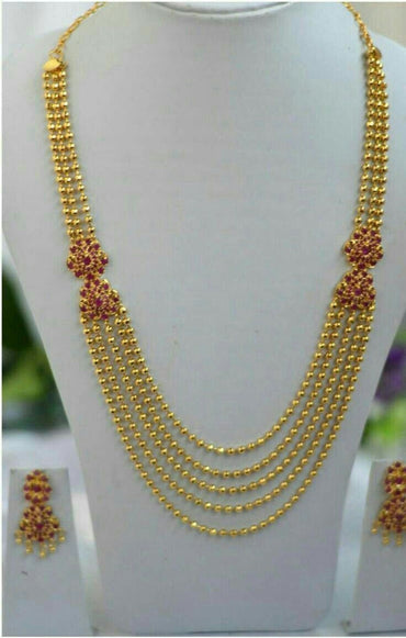 Multi-Strand Layered Bead Necklace