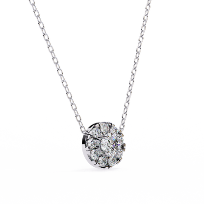 Diamond Cluster Pendant Necklace