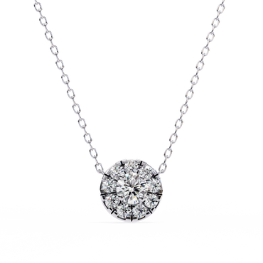 Diamond Cluster Pendant Necklace