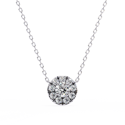 Diamond Cluster Pendant Necklace