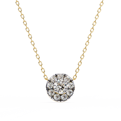 Diamond Cluster Pendant Necklace