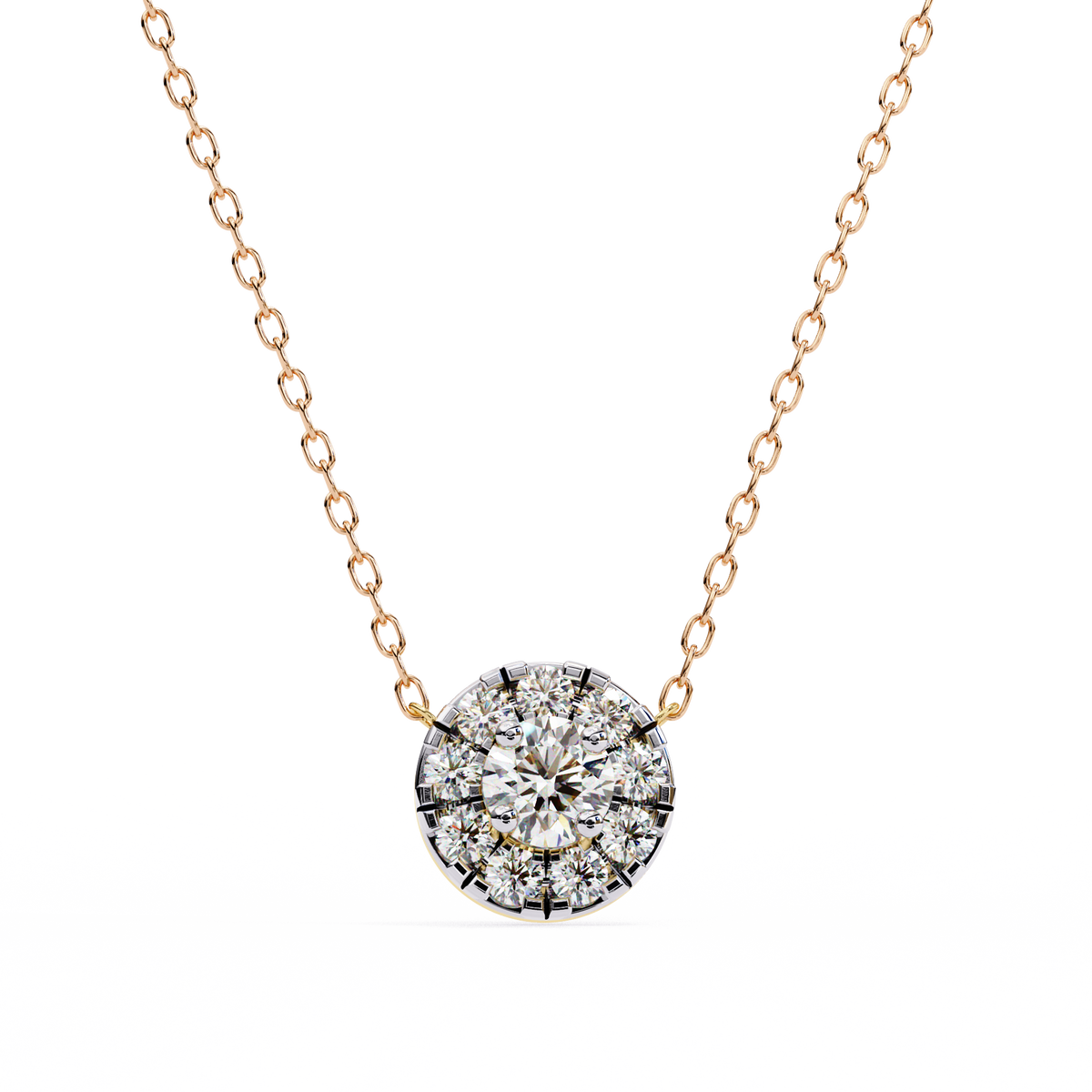 Diamond Cluster Pendant Necklace