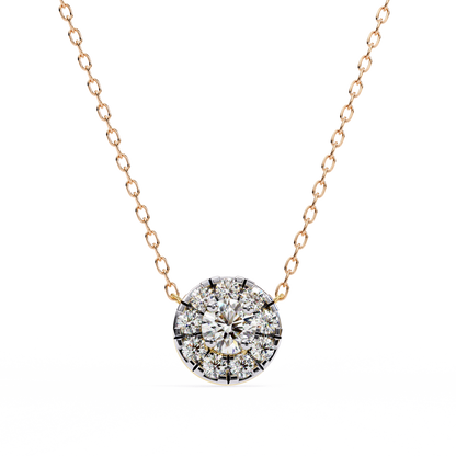 Diamond Cluster Pendant Necklace