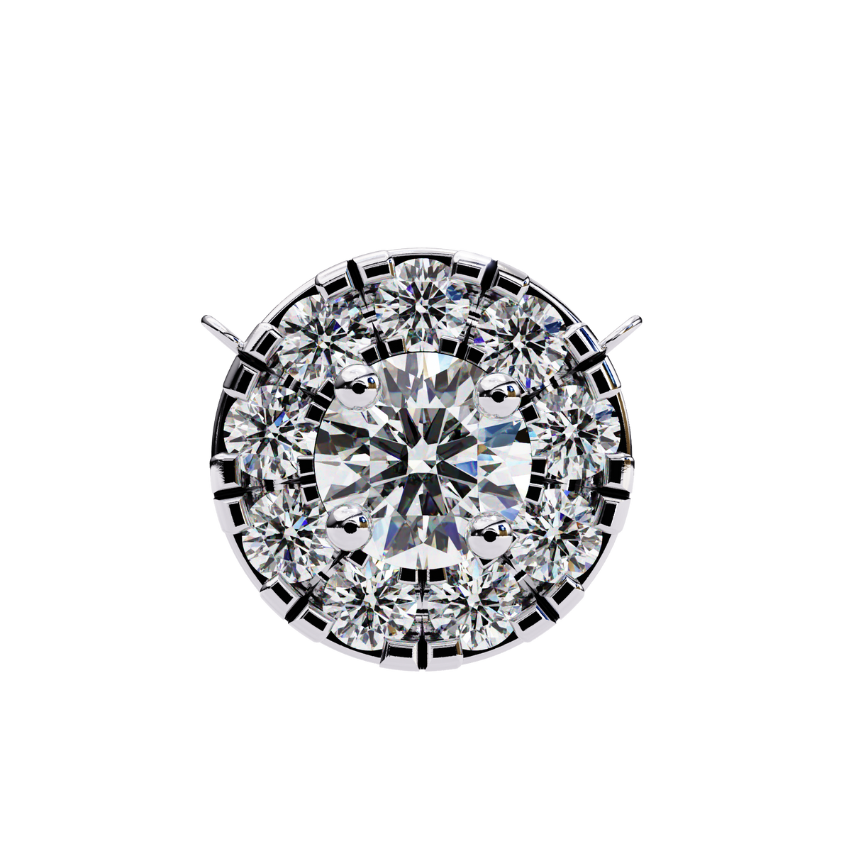 Diamond Cluster Pendant Necklace