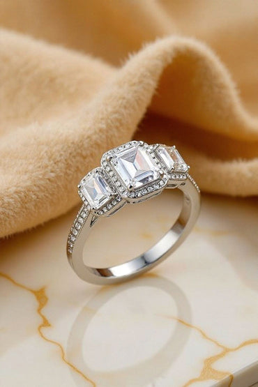 This is a three-stone ring