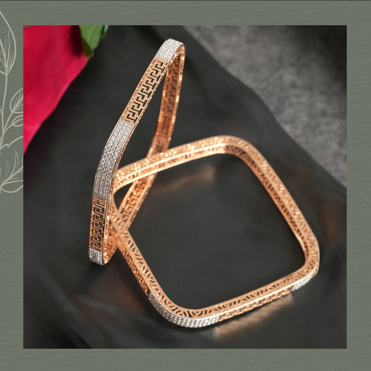 square-shaped bangles