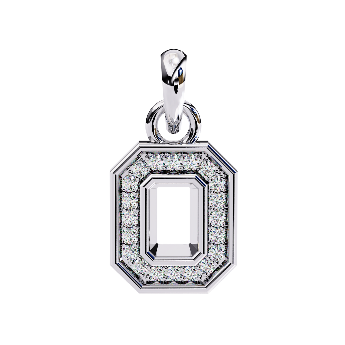 Exquisite Octagon Diamond Halo Pendant
