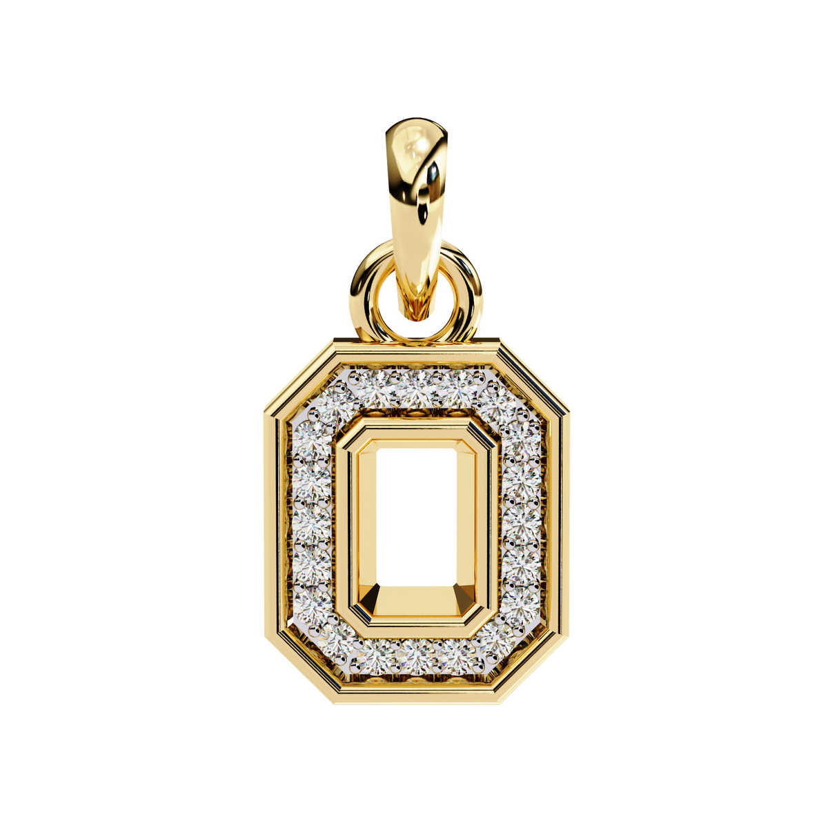 Exquisite Octagon Diamond Halo Pendant