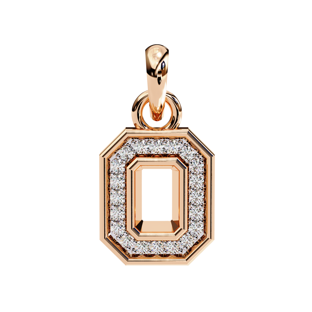 Exquisite Octagon Diamond Halo Pendant