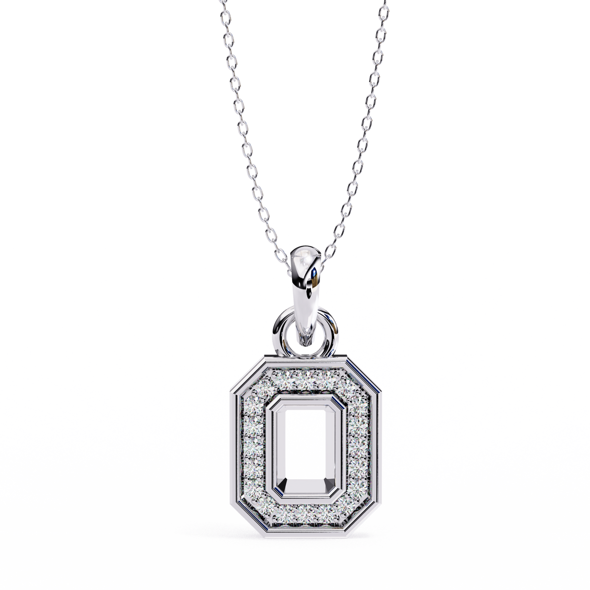 Exquisite Octagon Diamond Halo Pendant