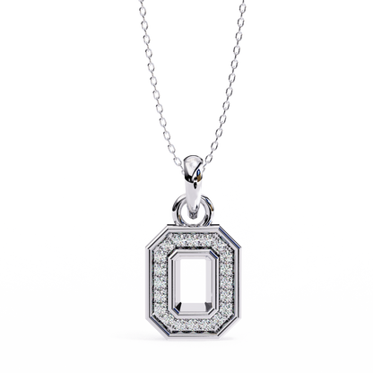 Exquisite Octagon Diamond Halo Pendant