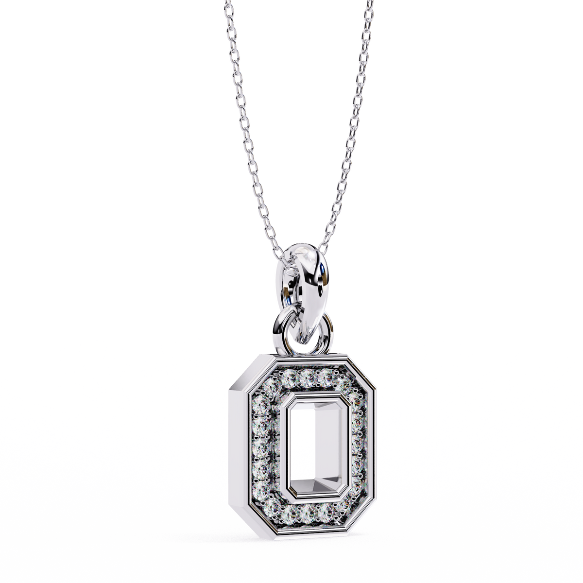 Exquisite Octagon Diamond Halo Pendant