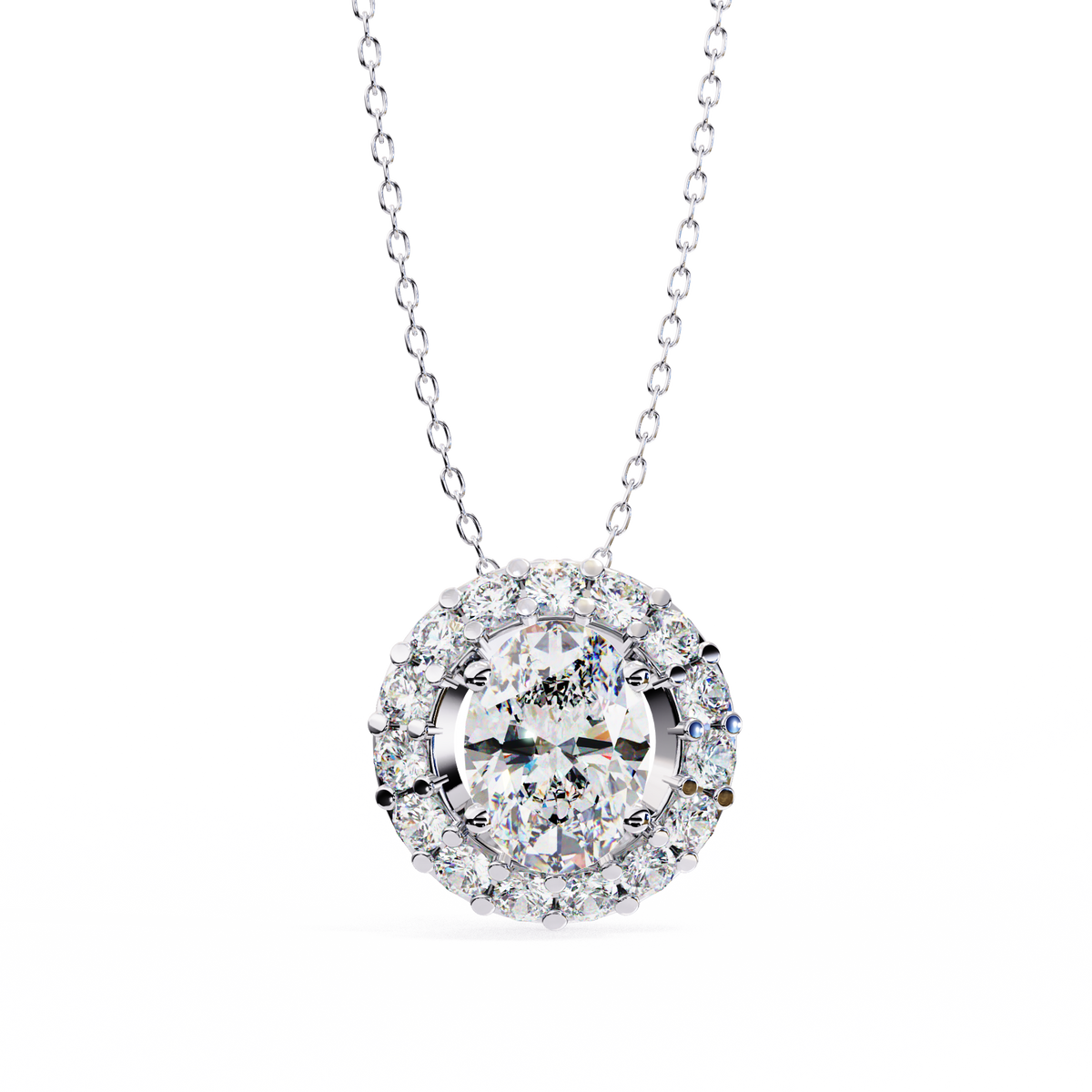 Diamond Halo Pendant