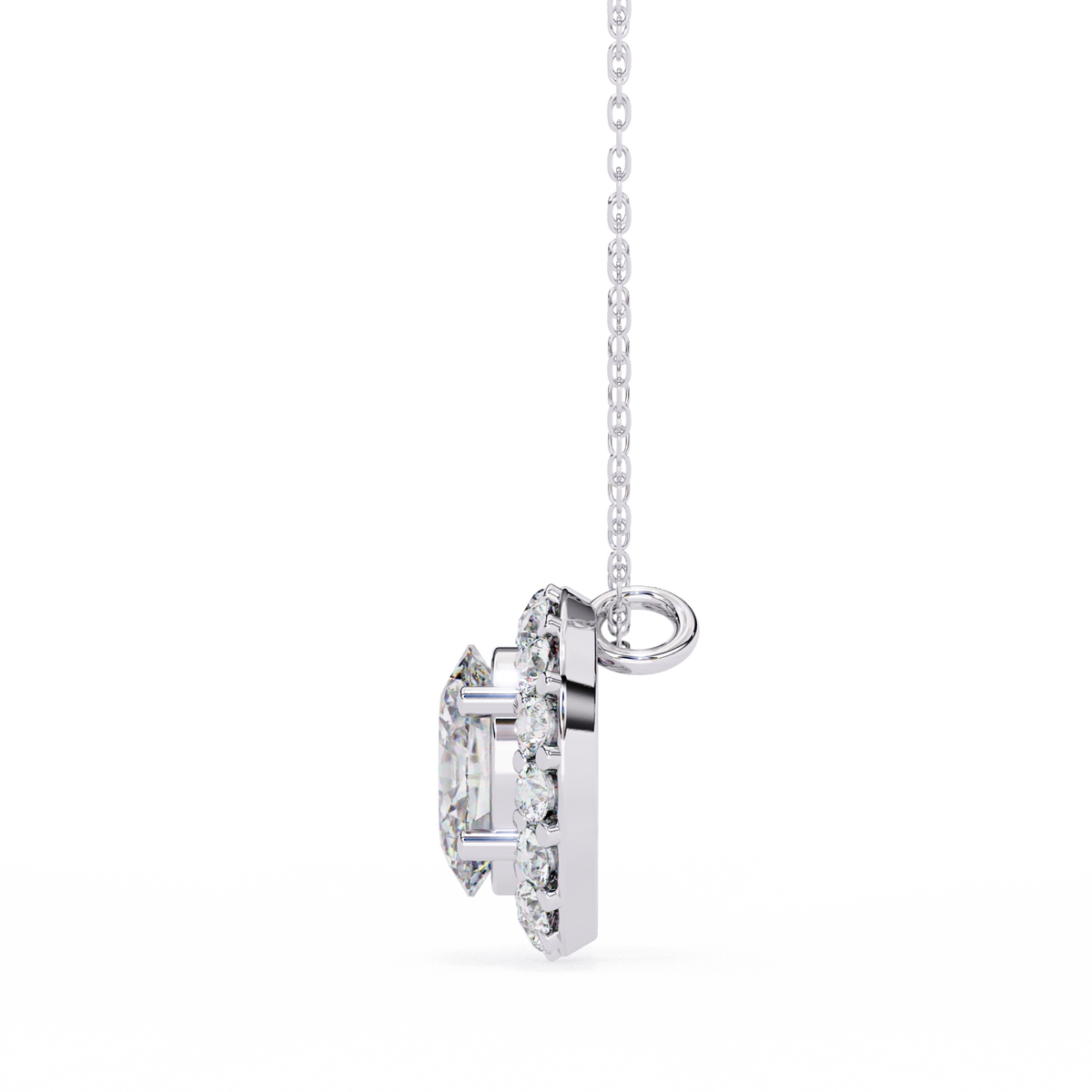 Diamond Halo Pendant